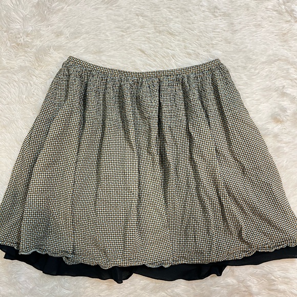 club monaco polka dot black yellow and blue layered mini skirt - Picture 3 of 8